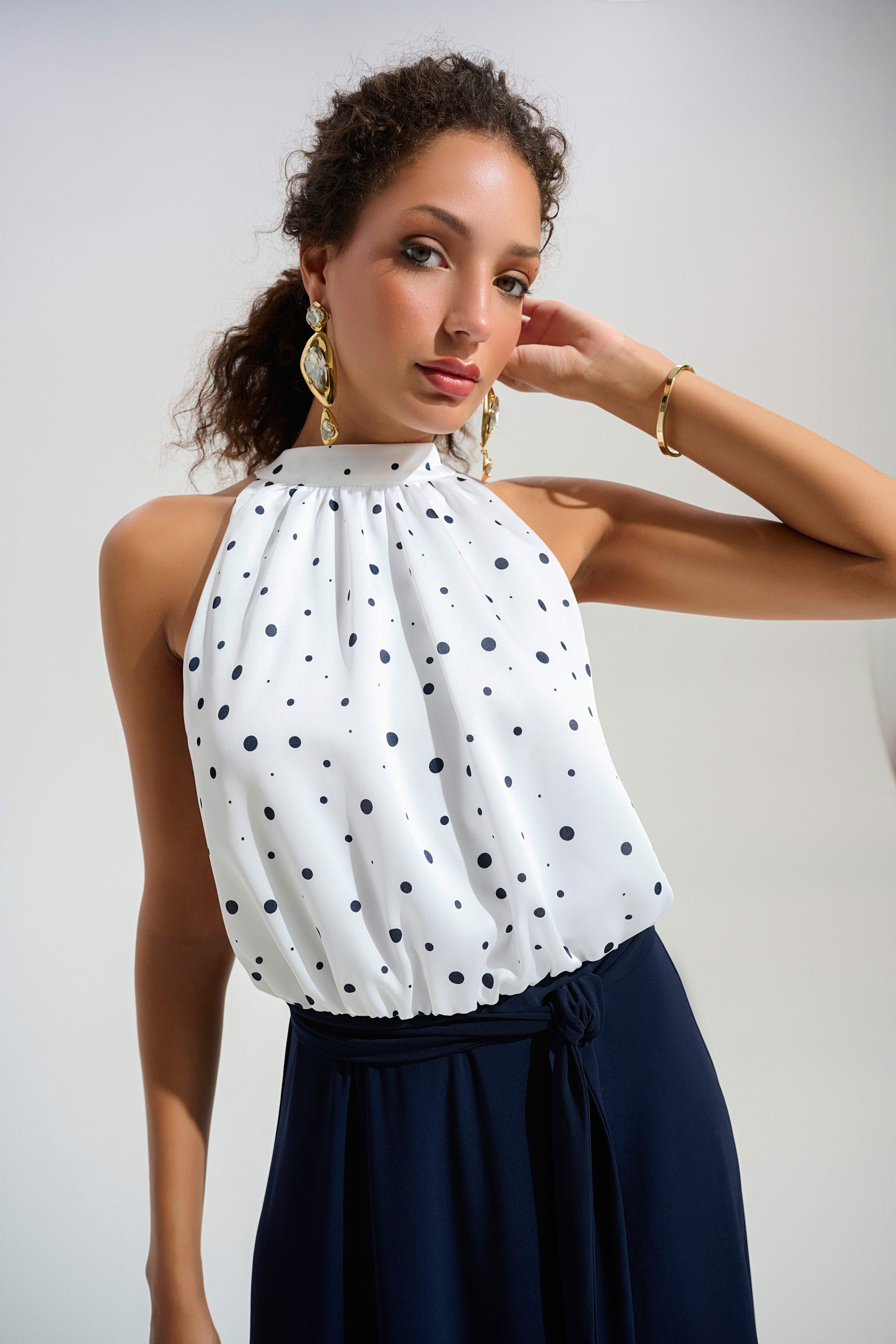 SIGNATURE | SATIN POLKA DOT DRESS 261750