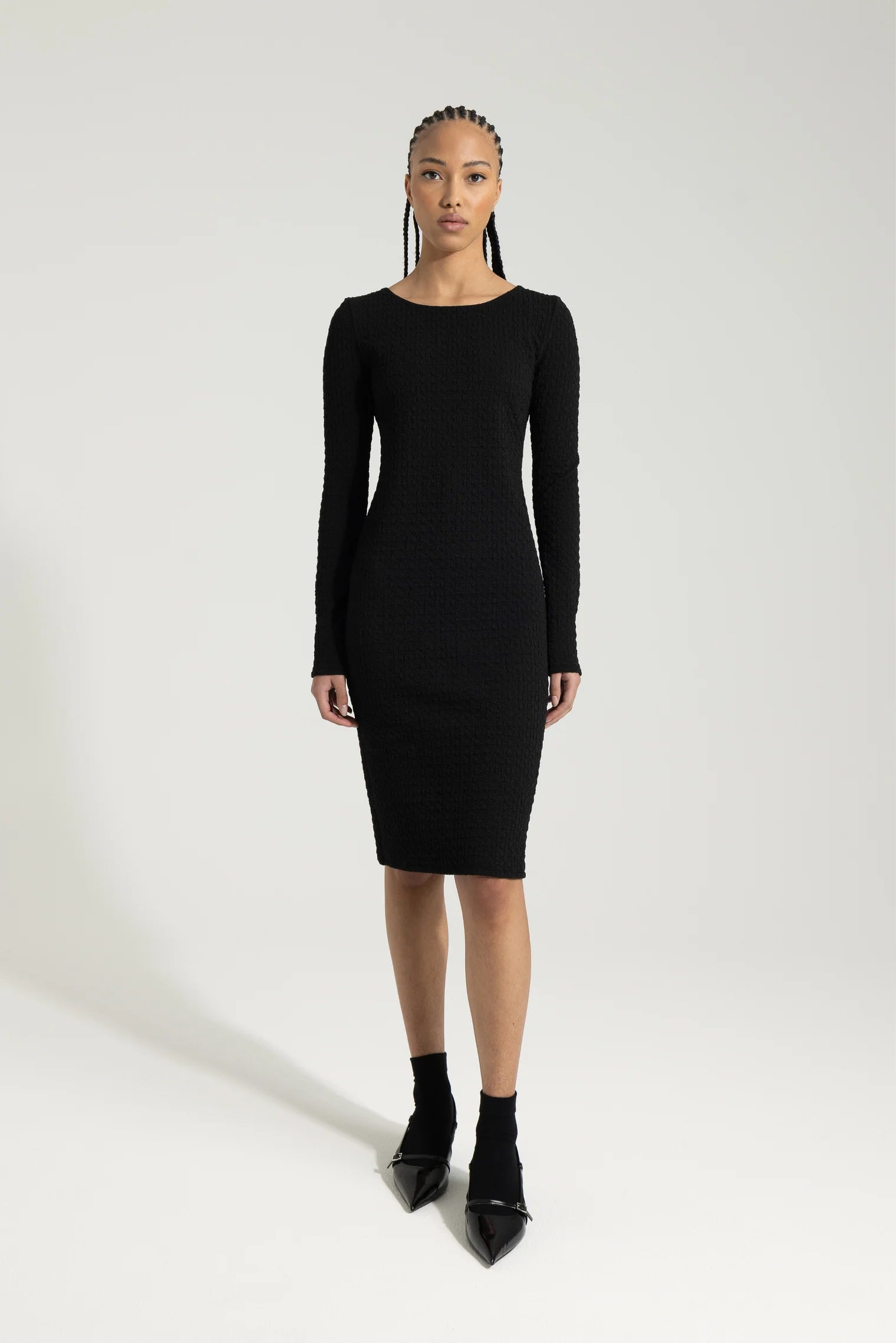 MARA SLIM JACQUARD DRESS