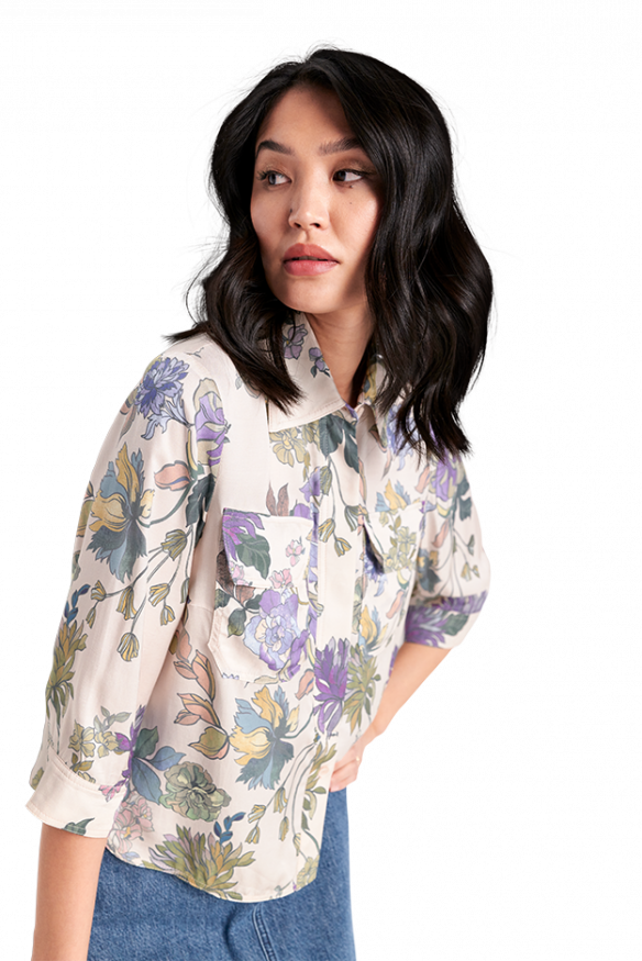 RIANI BLOUSE WITH GARDEN PRINT
