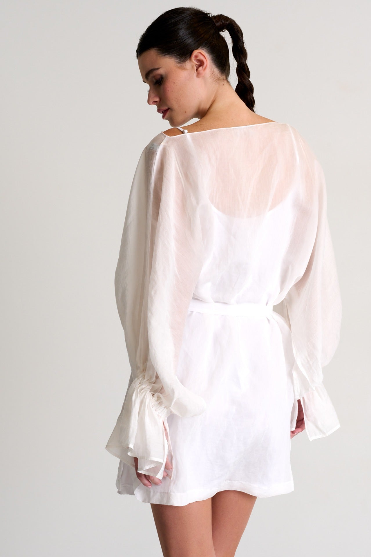 SHAN FLOWY DRESS/TUNIC WITH PUFFY SLEEVES