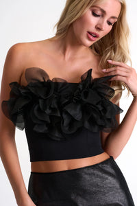 SHAN FLORAL BUSTIER TOP