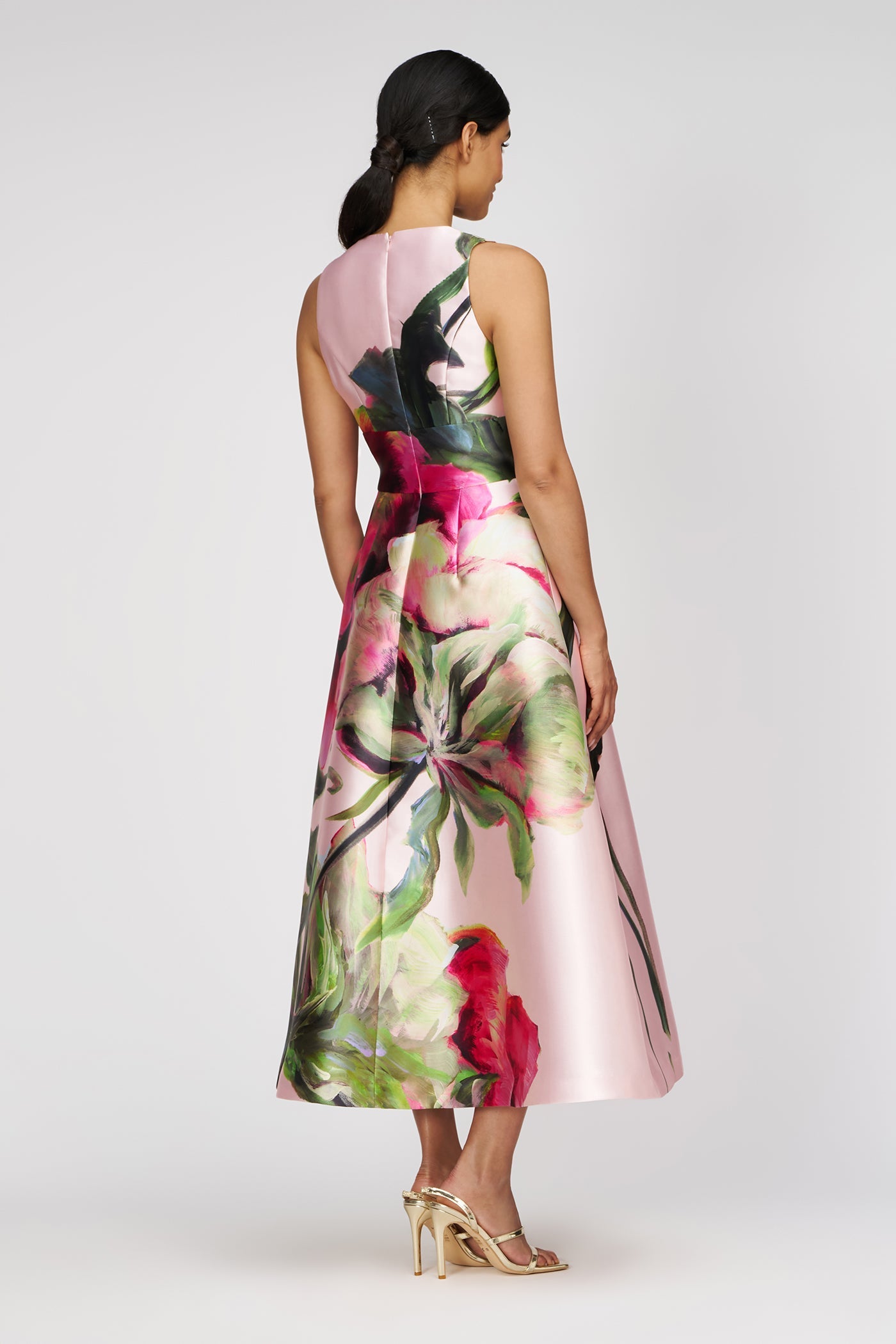 KAY UNGER REGINA TEA LENGTH DRESS BLUSH