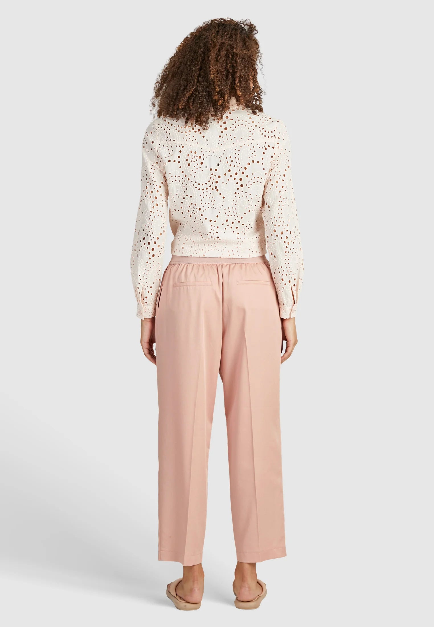MARC AUREL WRAP BLOUSE IN PERFORATED EMBROIDERY