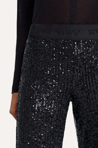 CAMBIO SEQUIN FRANCIS WITH FLARED LEG AND COMFORTABLE WAISTBAND