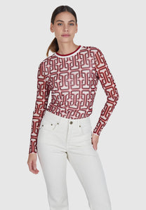 MARC AUREL Mesh Shirt With Retro Graphic Print