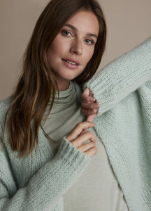 SUMMUM SHORT ALPACA-BLEND CARDIGAN