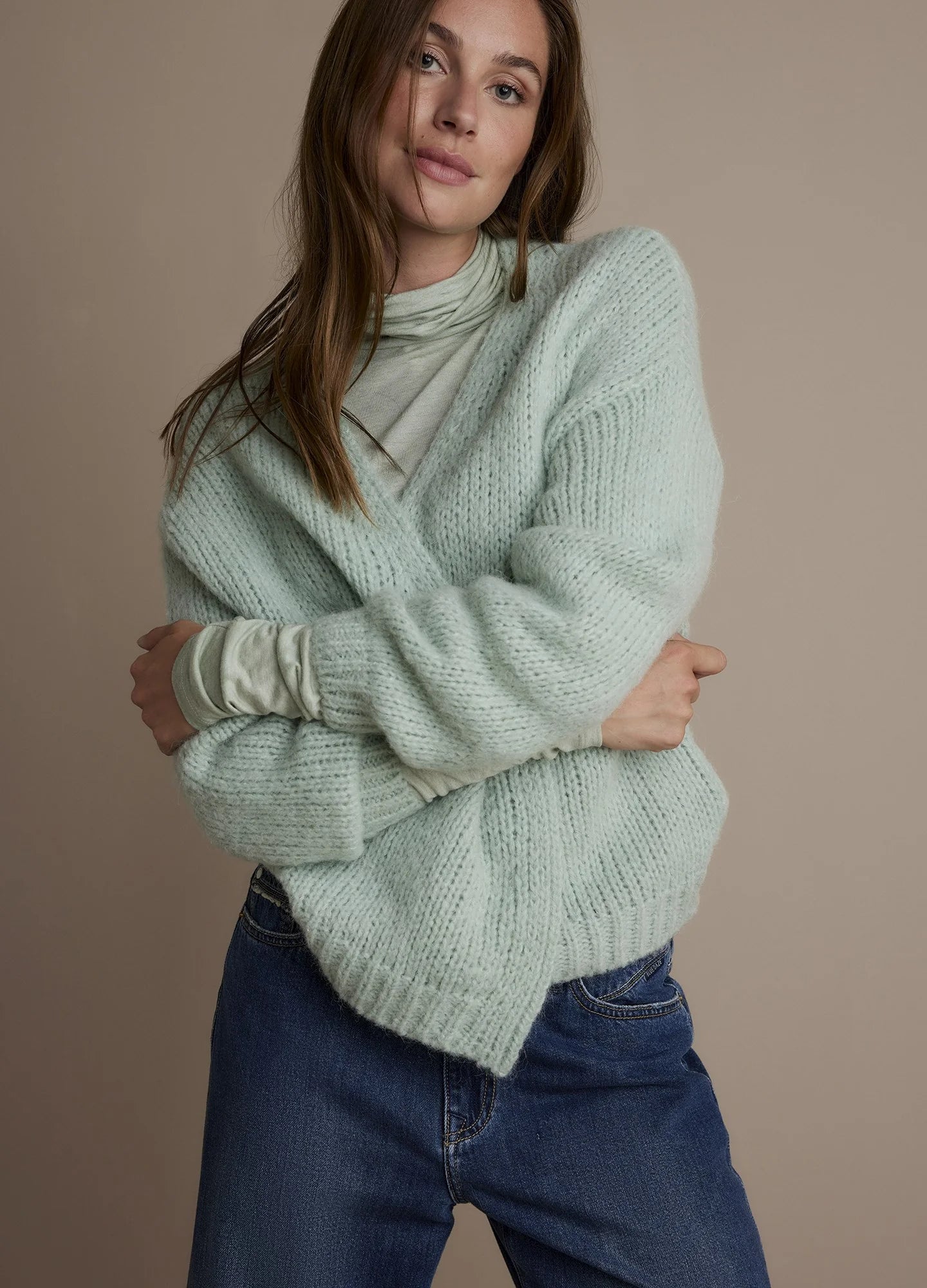 SUMMUM SHORT ALPACA-BLEND CARDIGAN