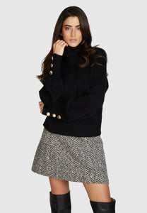 MARC AUREL SWEATER WITH REMOVABLE COLLAR