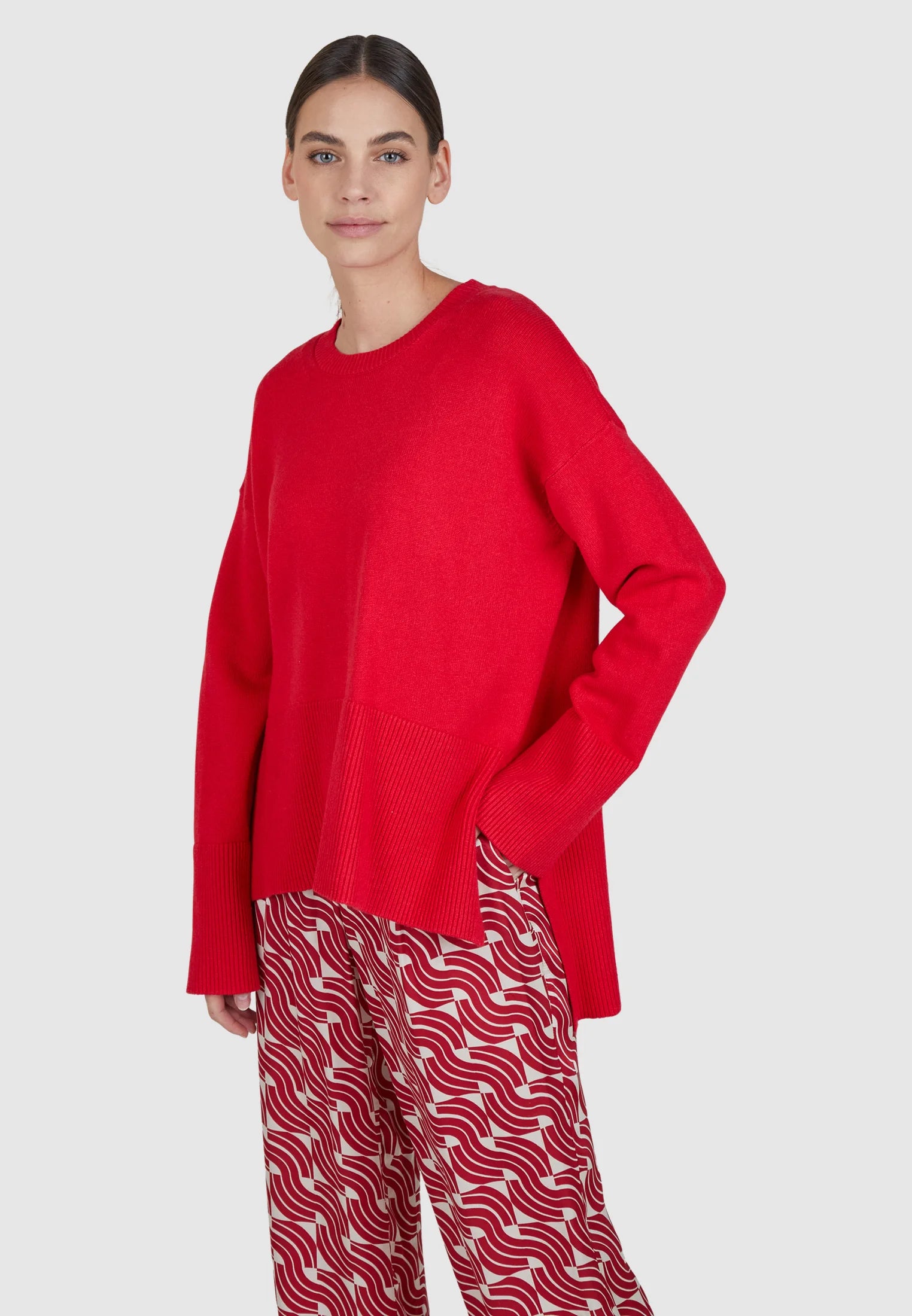 MARC AUREL Sweater With Ribbed Edging