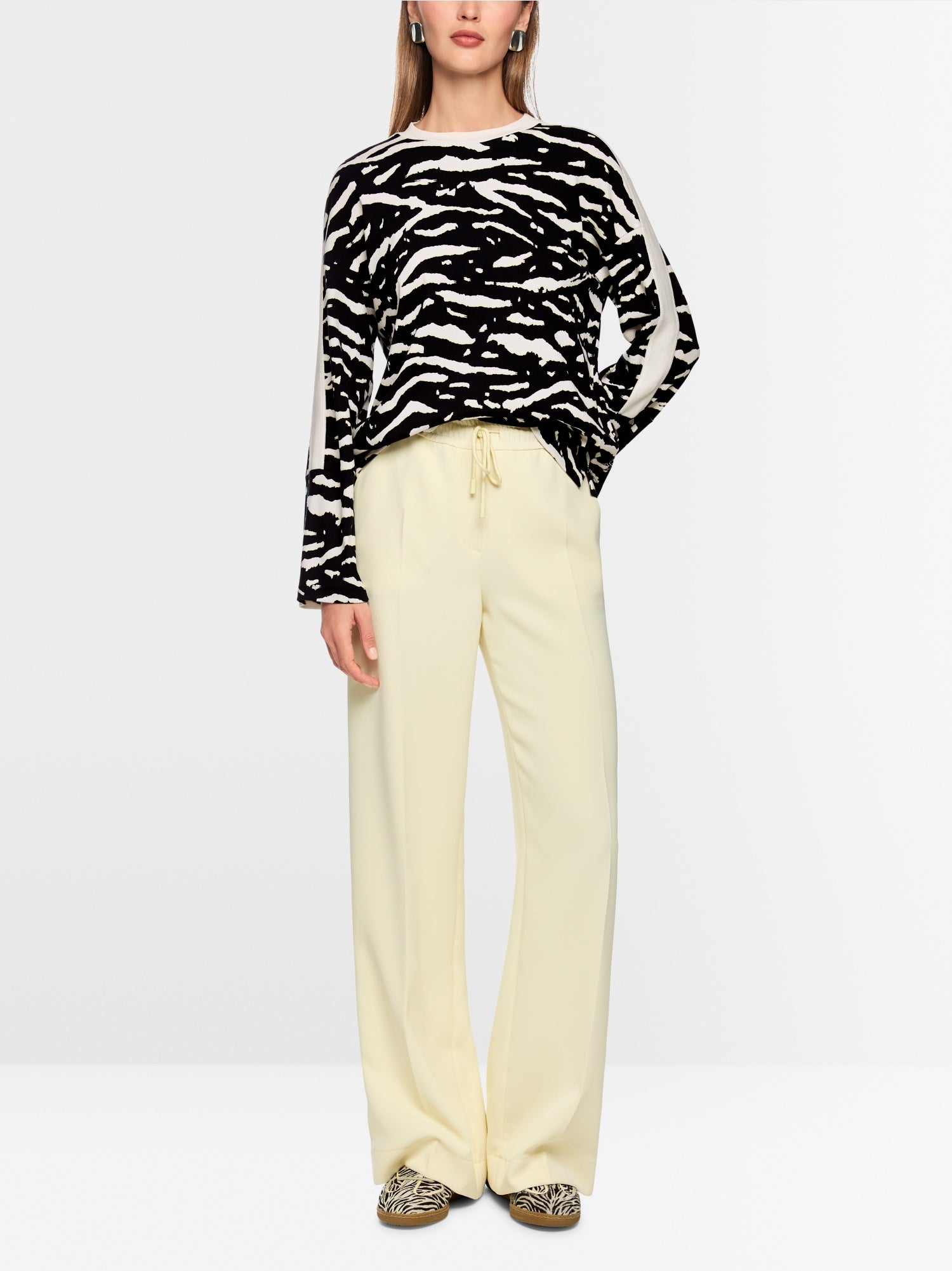 MARC CAIN LONG SLEEVE SHIRT WITH ANIMAL PRINT