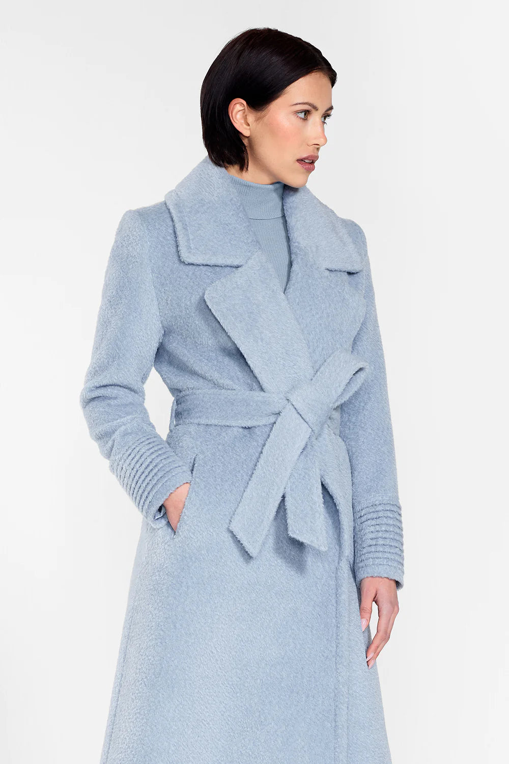 Baby blue wool coat clearance