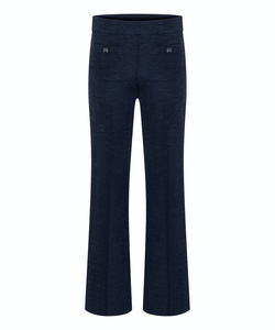 CAMBIO "FRANCIS" PATCHED POCKET NAVY TWEED PANT