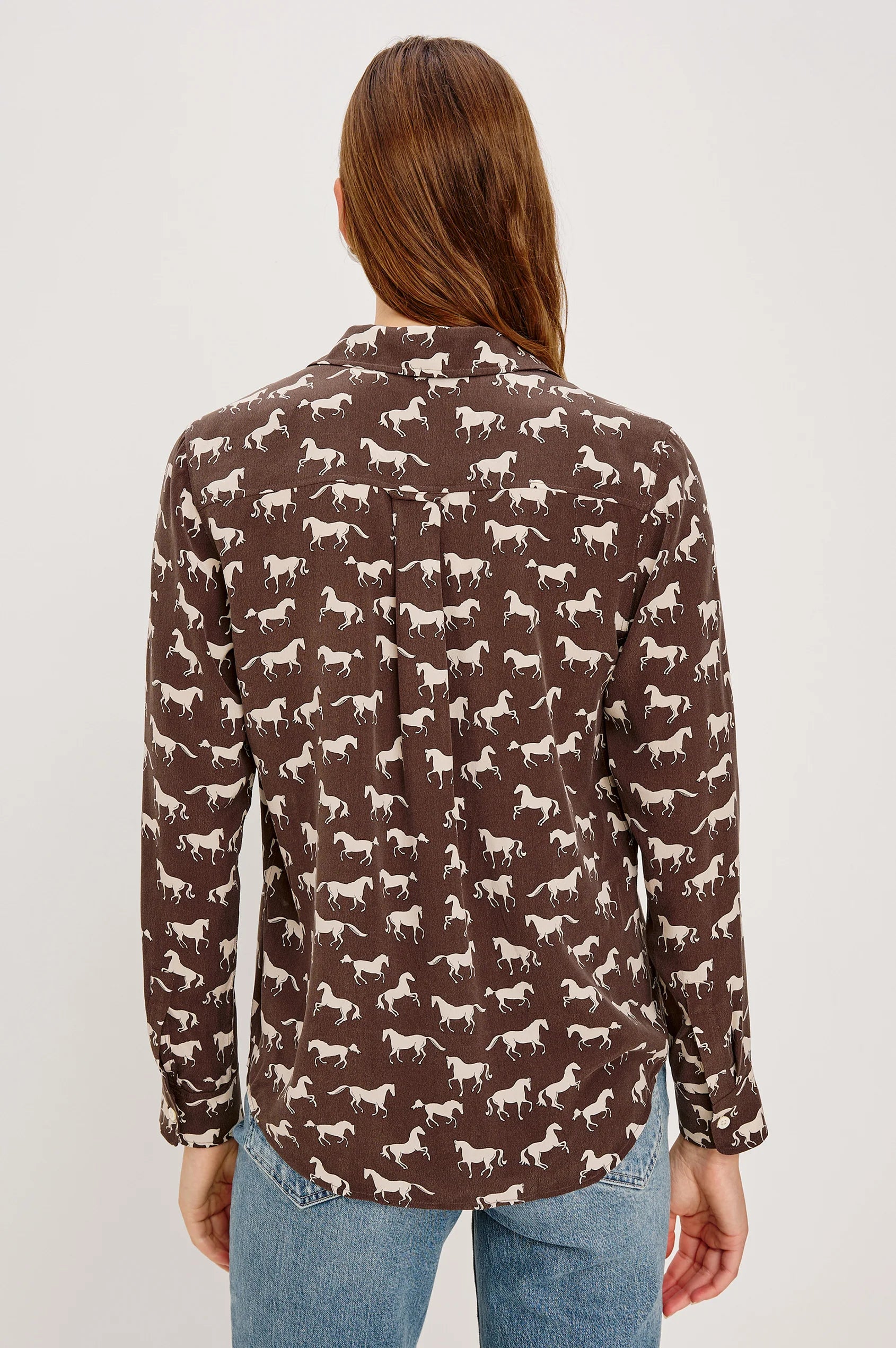 RAILS KATE SHIRT IVORY HORSES