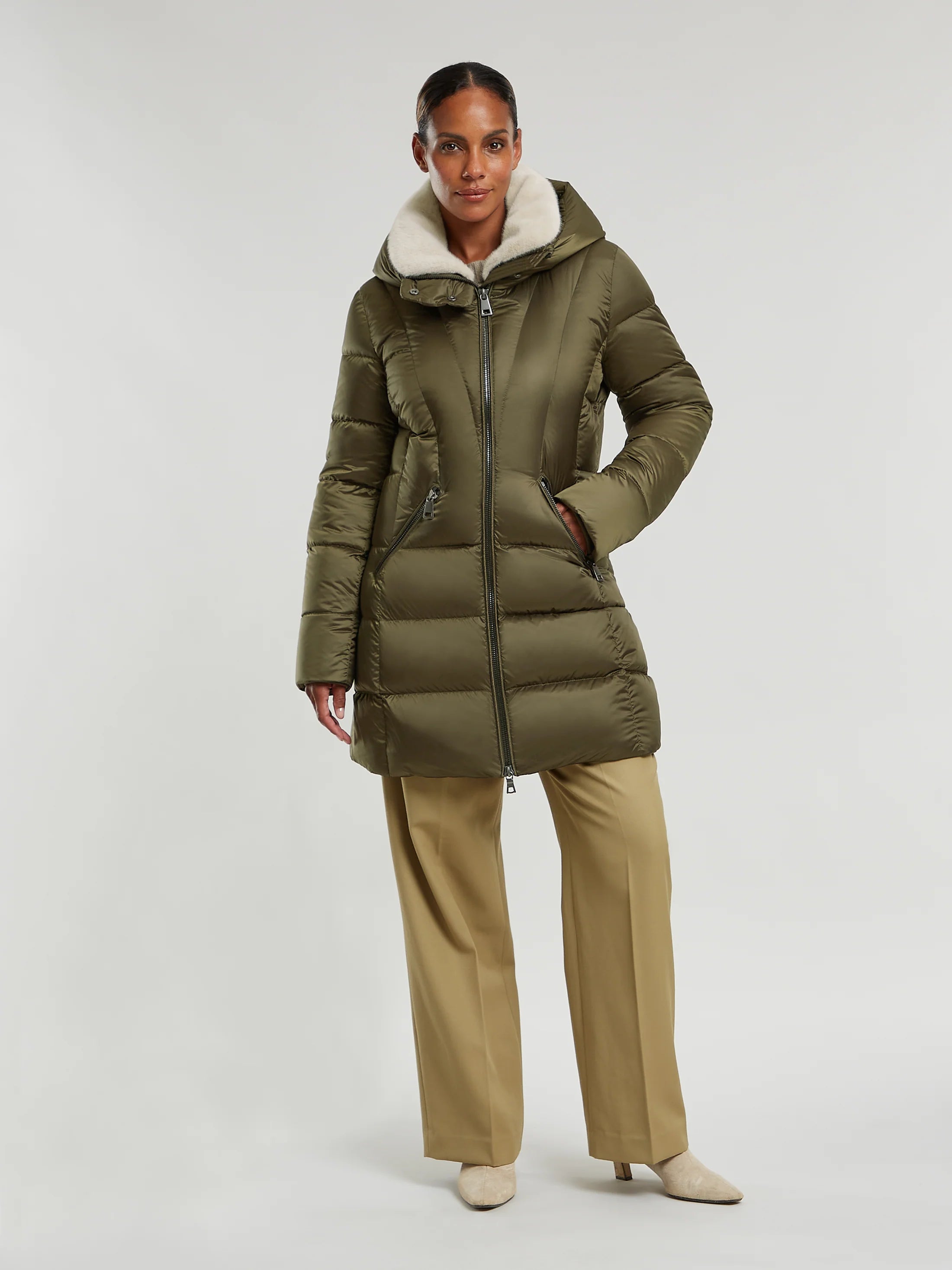 CREENSTONE Kylin coat - Dark Olive – Elaine Dickinson CREENSTONE Kylin coat - Dark Olive – Elaine Dickinson