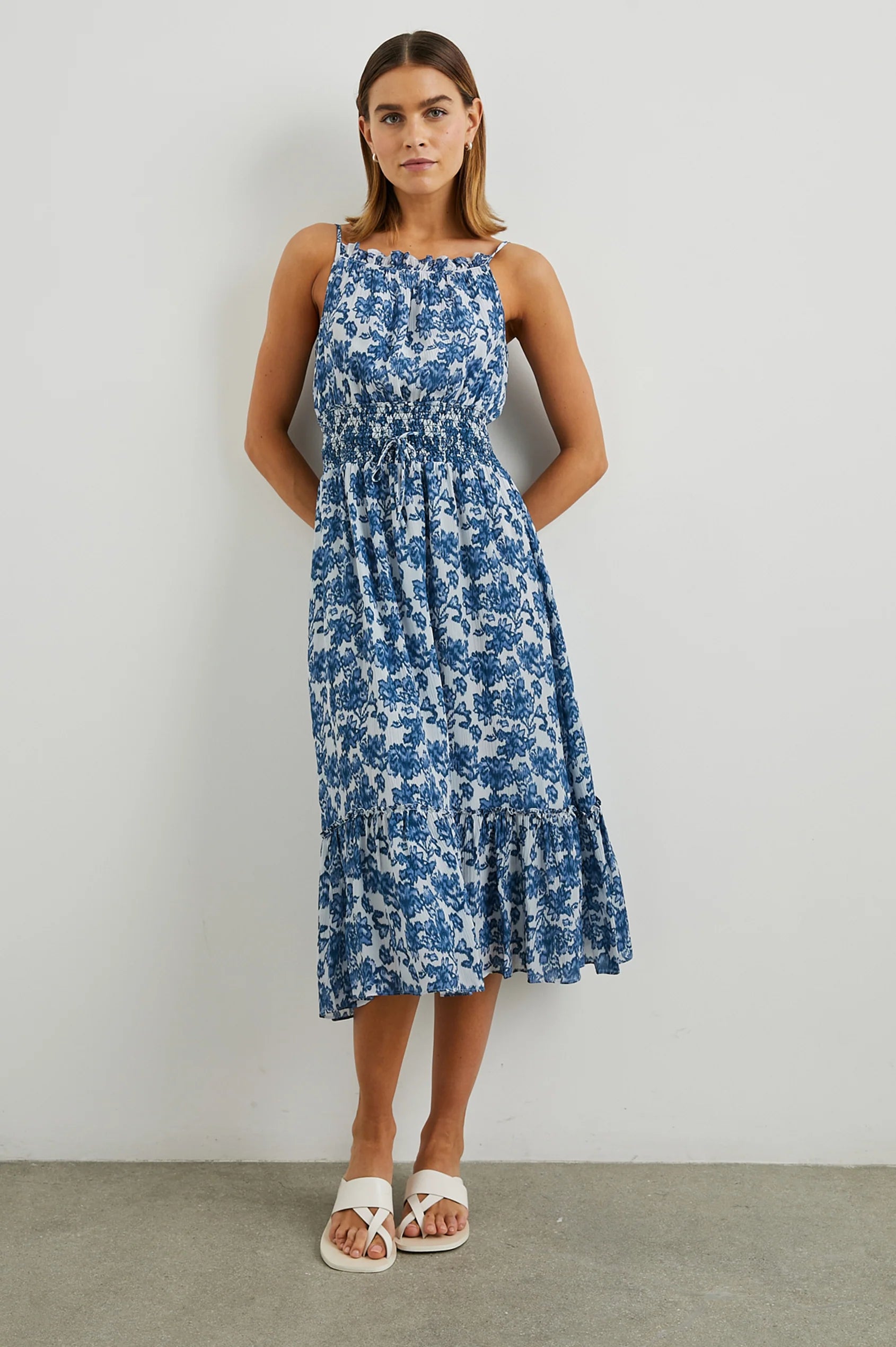 RAILS MAGDALENE DRESS CHAMBRAY FLORAL