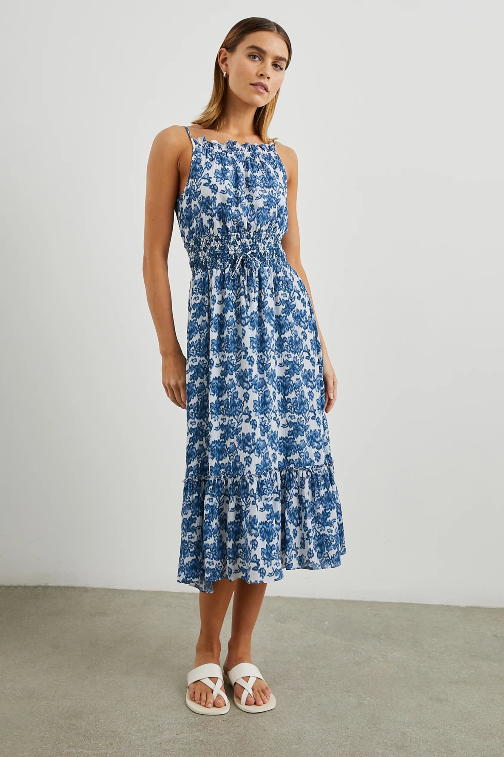 RAILS MAGDALENE DRESS CHAMBRAY FLORAL