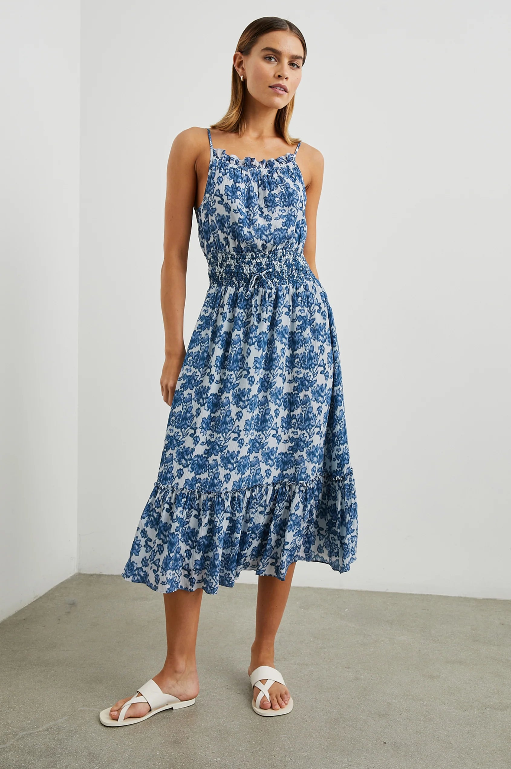 RAILS MAGDALENE DRESS CHAMBRAY FLORAL