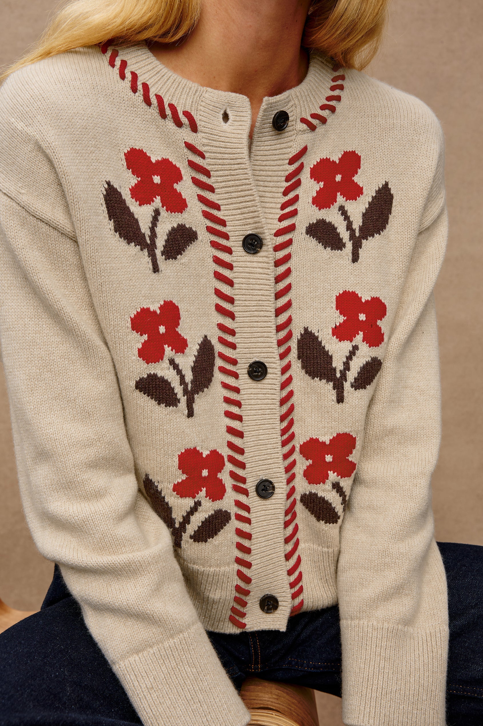 RAILS MAVIE CARDIGAN CARMINE FLORAL