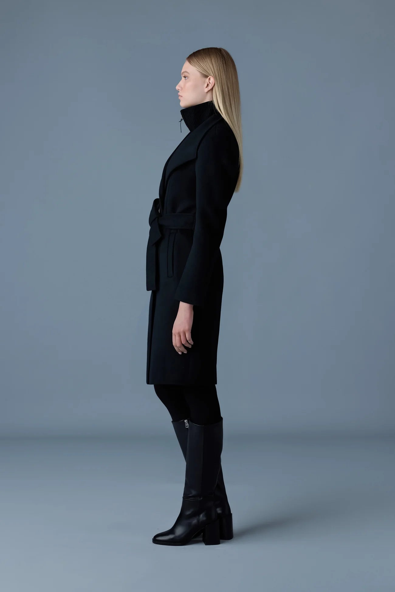 MACKAGE NORITA 2-in-1 double face wool coat with sash  DOWN TO -5ºC