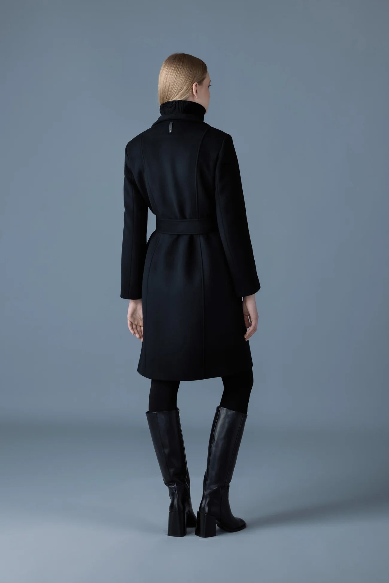 MACKAGE NORITA 2-in-1 double face wool coat with sash  DOWN TO -5ºC