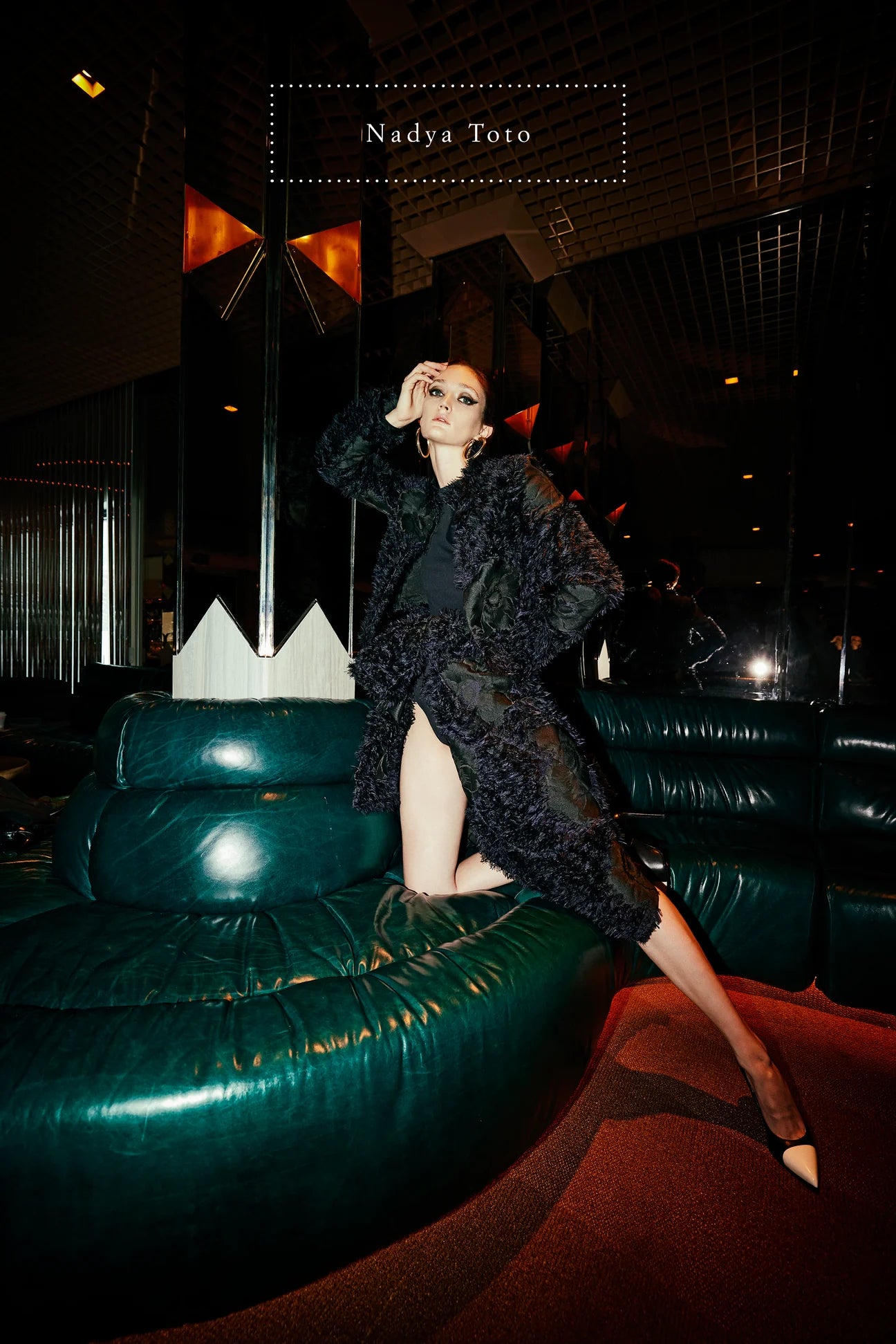 NADYA TOTO TAFFETA EMBROIDERED TEXTURED JACKET GAIA