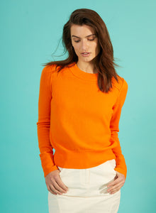 AUTUMN CASHMERE CROPPED CREW W/REVERSED SEAMS AVAILABLE IN KELLY GREEN 13167