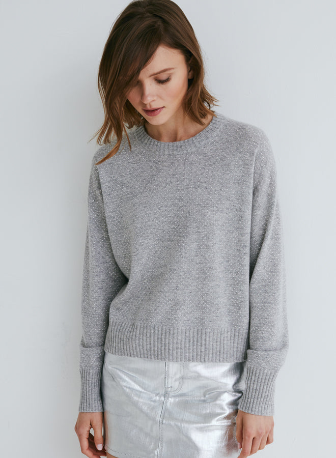 AUTUMN CASHMERE MICRO STUD CREW AVAILABLE IN SWEATSHIRT COLOUR