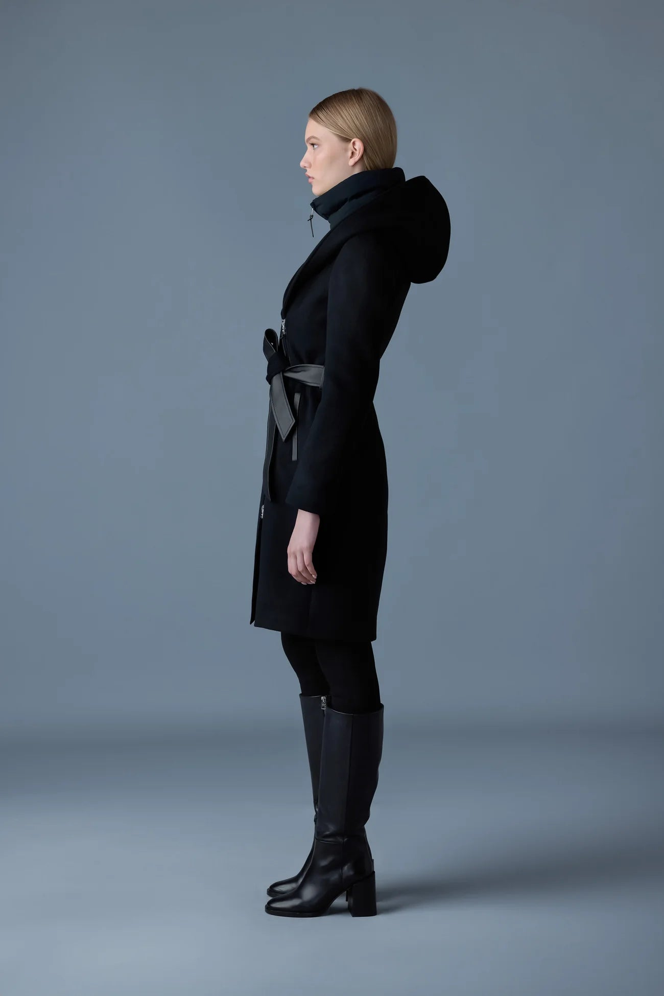 MACKAGE SHIA-SLB 2-in-1 double-face wool coat with removable bib  DOWN TO -5ºC