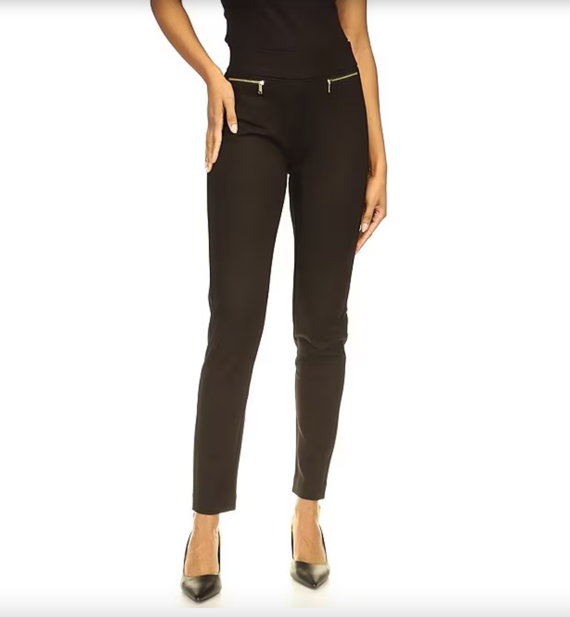 MICHAEL Michael Kors Ponte Skinny Leg Zip Pocket Pull-On Pants