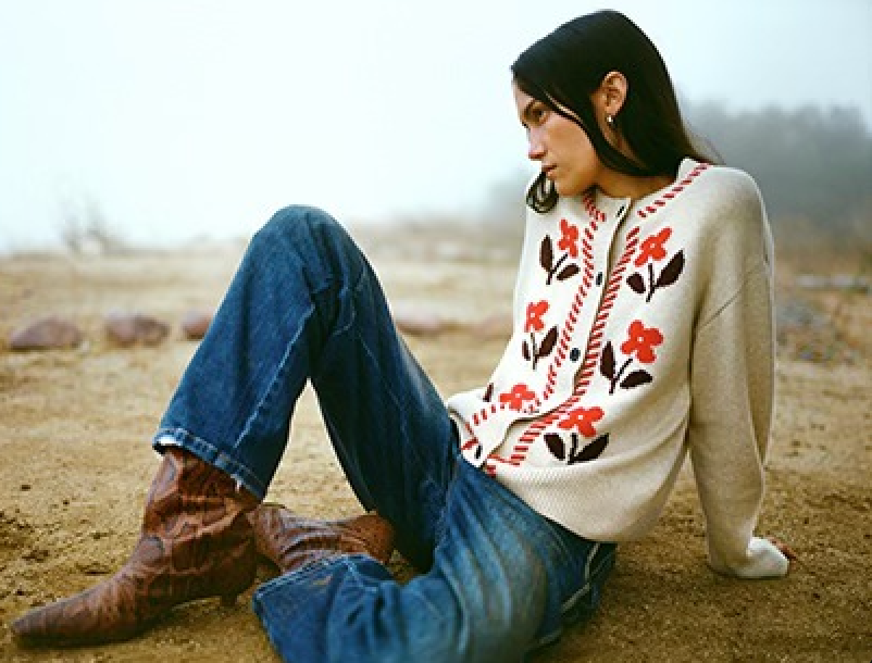 RAILS MAVIE CARDIGAN CARMINE FLORAL