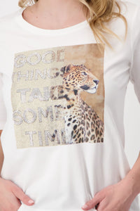 T-SHIRT IN LEO PRINT 408525