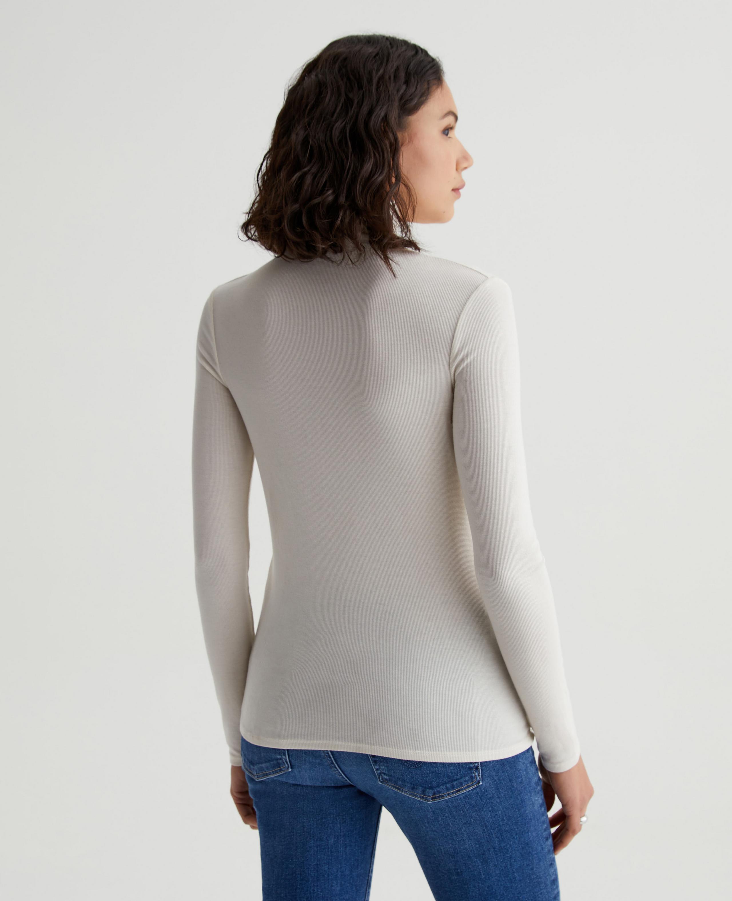 AG JEANS CHELS TURTLENECK IN IVORY DUST