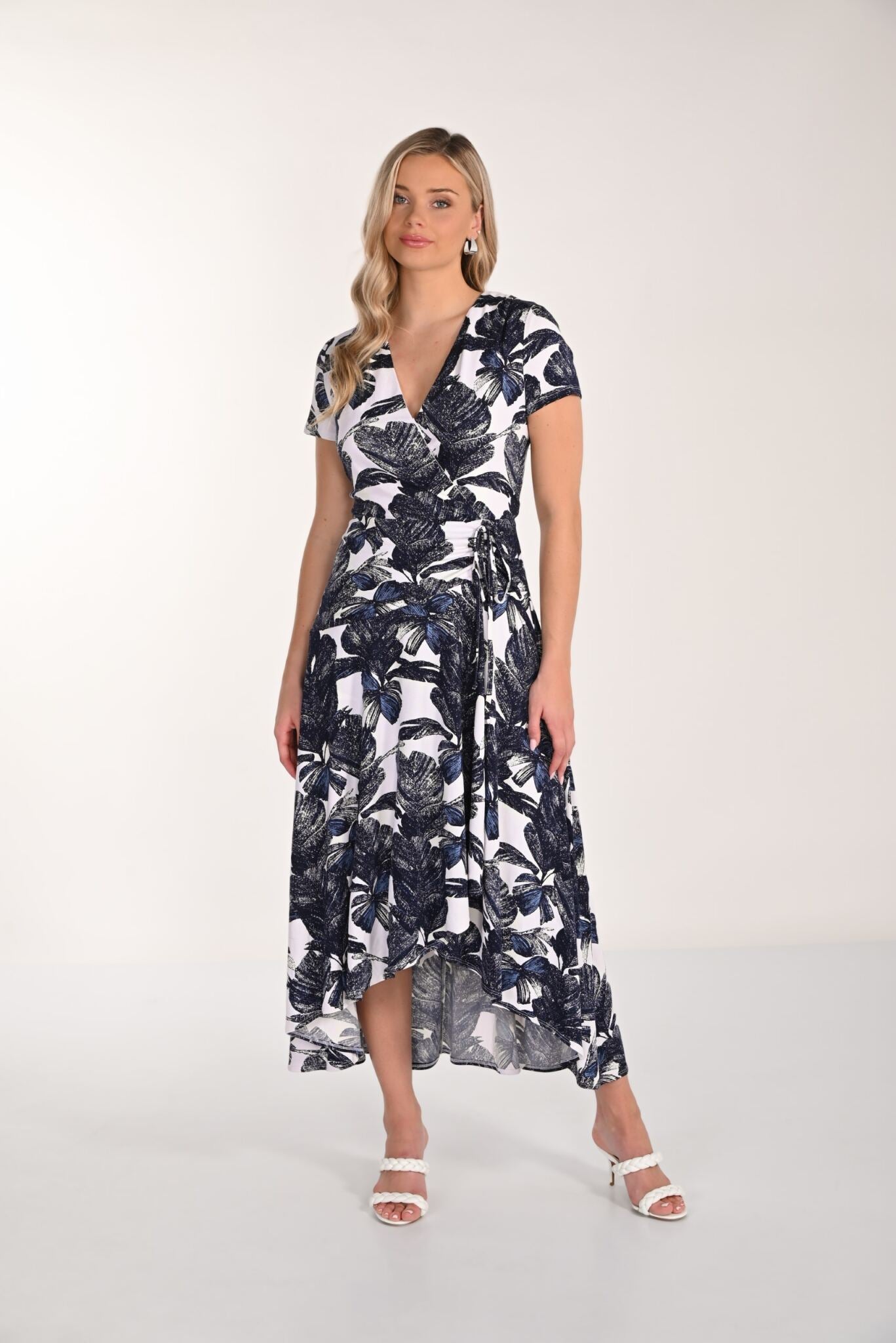 KNIT DRESS MIDNIGHT/OFF WHITE