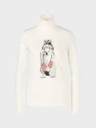 MARC CAIN TURTLENECK WITH SKI BUNNY APPLIQUE