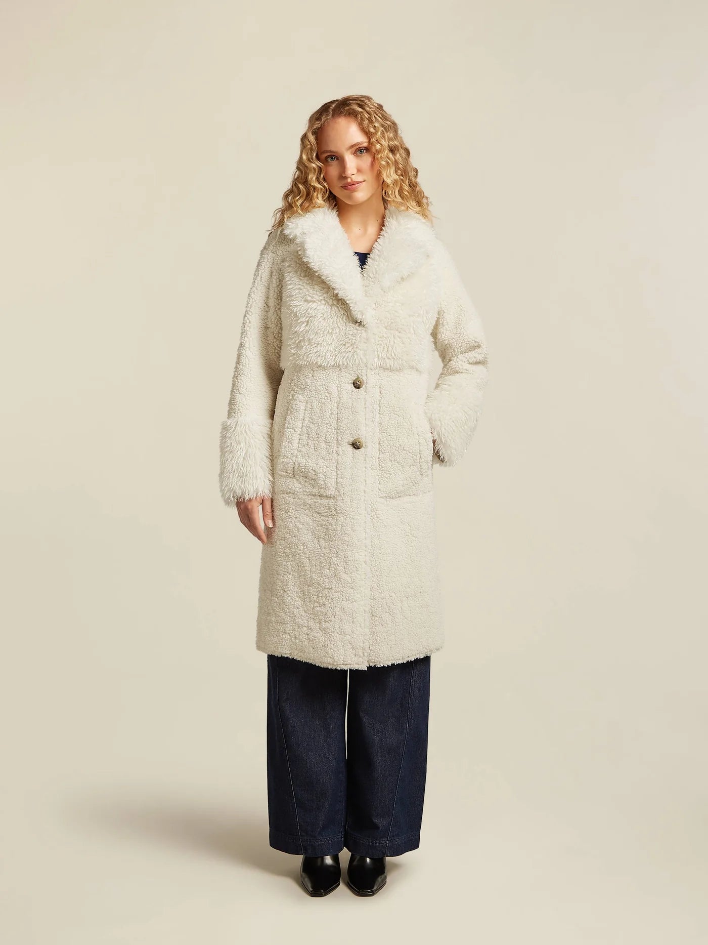 BEAUMONT REVERSIBLE FAUX FUR COAT AVAILABLE SEAFOAM