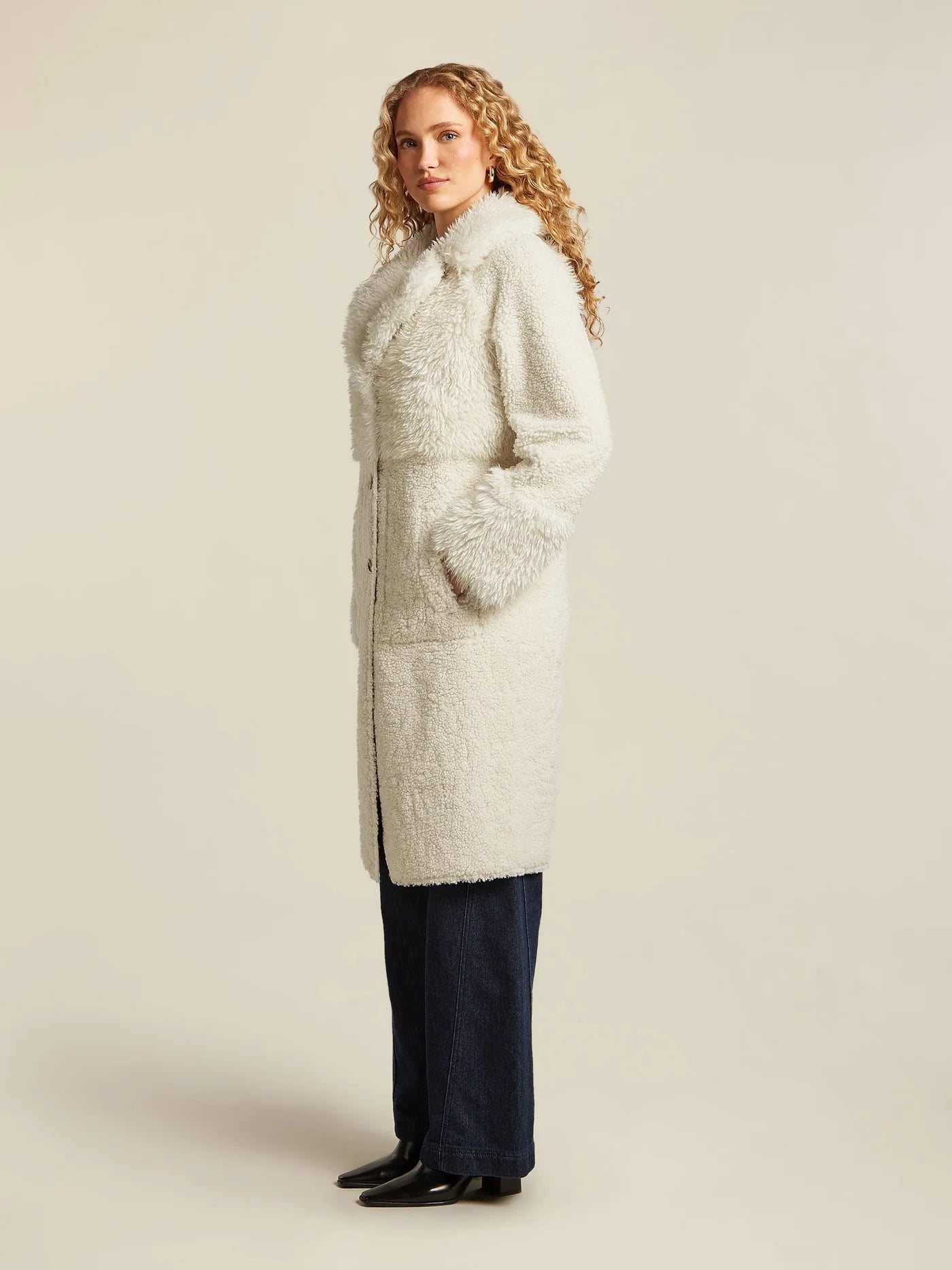 BEAUMONT REVERSIBLE FAUX FUR COAT AVAILABLE SEAFOAM