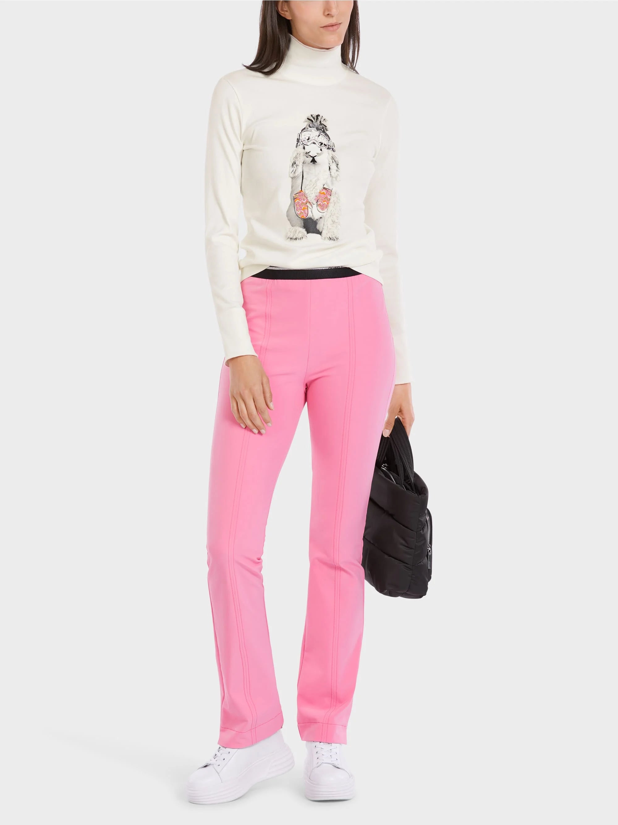 MARC CAIN TURTLENECK WITH SKI BUNNY APPLIQUE