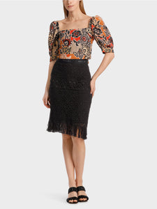 MARC CAIN Short skirt made from crochet lace