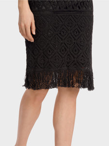 MARC CAIN Short skirt made from crochet lace
