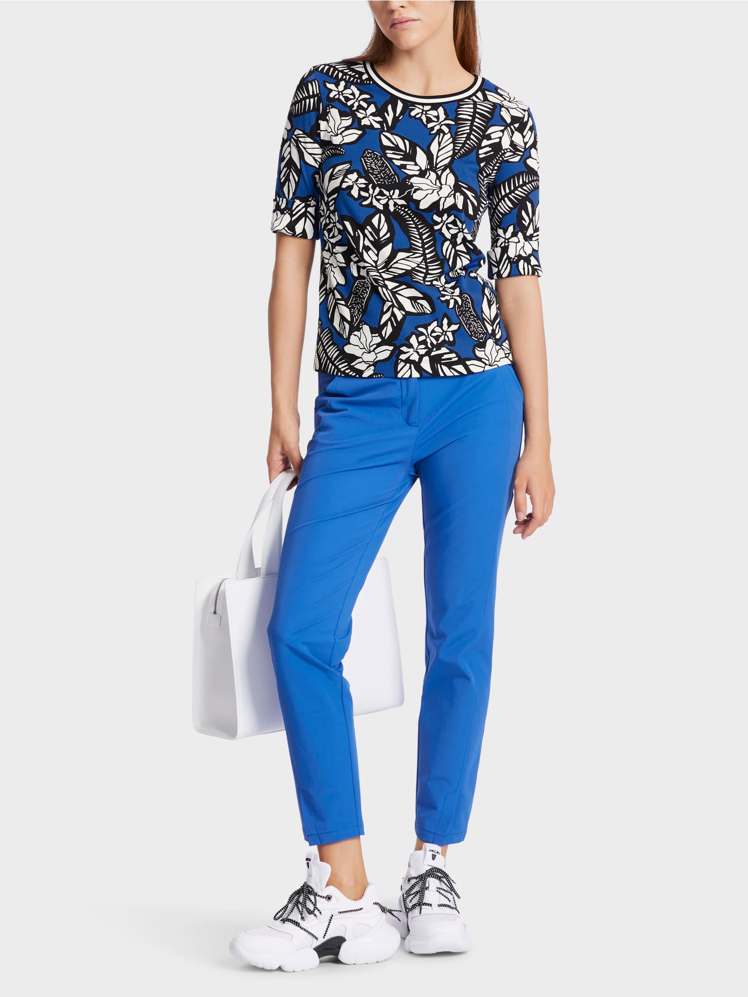 MARC CAIN T-SHIRT WITH FLORAL PRINT