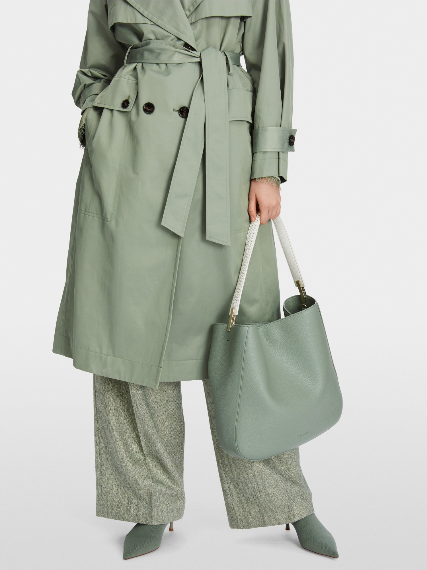 MARC CAIN "Rethink Together" Shoulder Bag in frozen sage