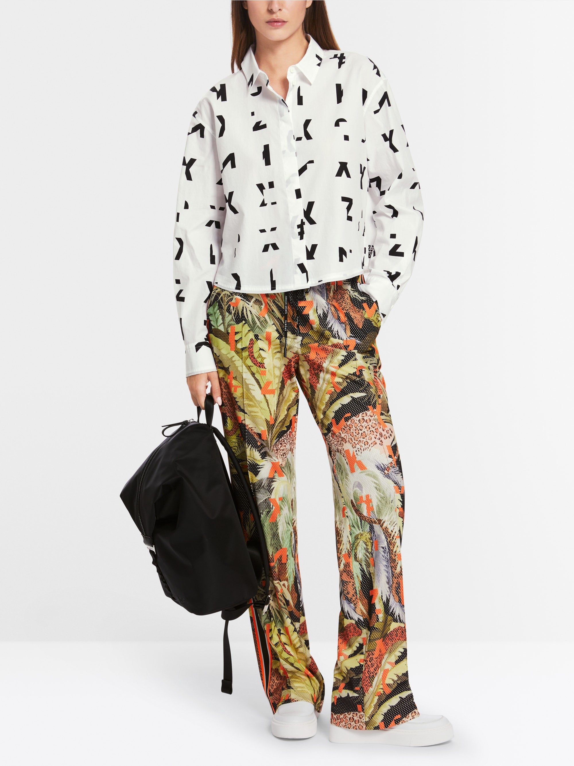 MARC CAIN Oversized "Rethink Together" shirt blouse