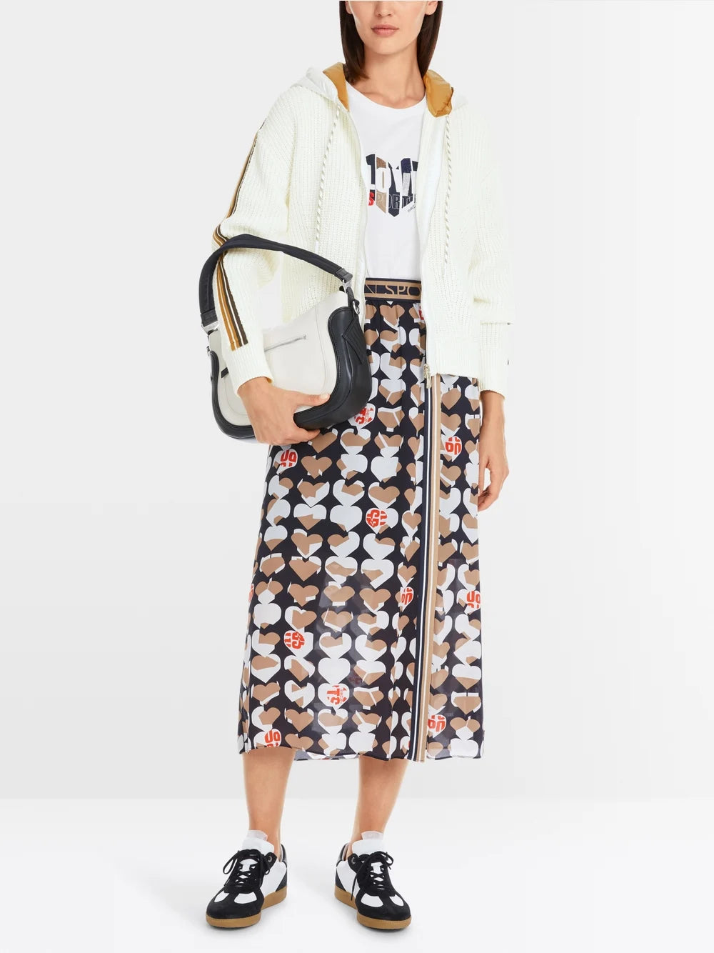 MARC CAIN CARDIGAN WITH HOOD-"RETHINK TOGETHER"