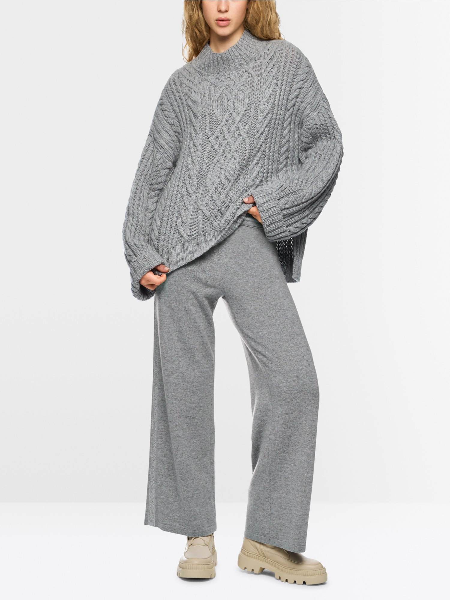 MARC CAIN KNITTED IN GERMANY CABLE KNIT JUMPER