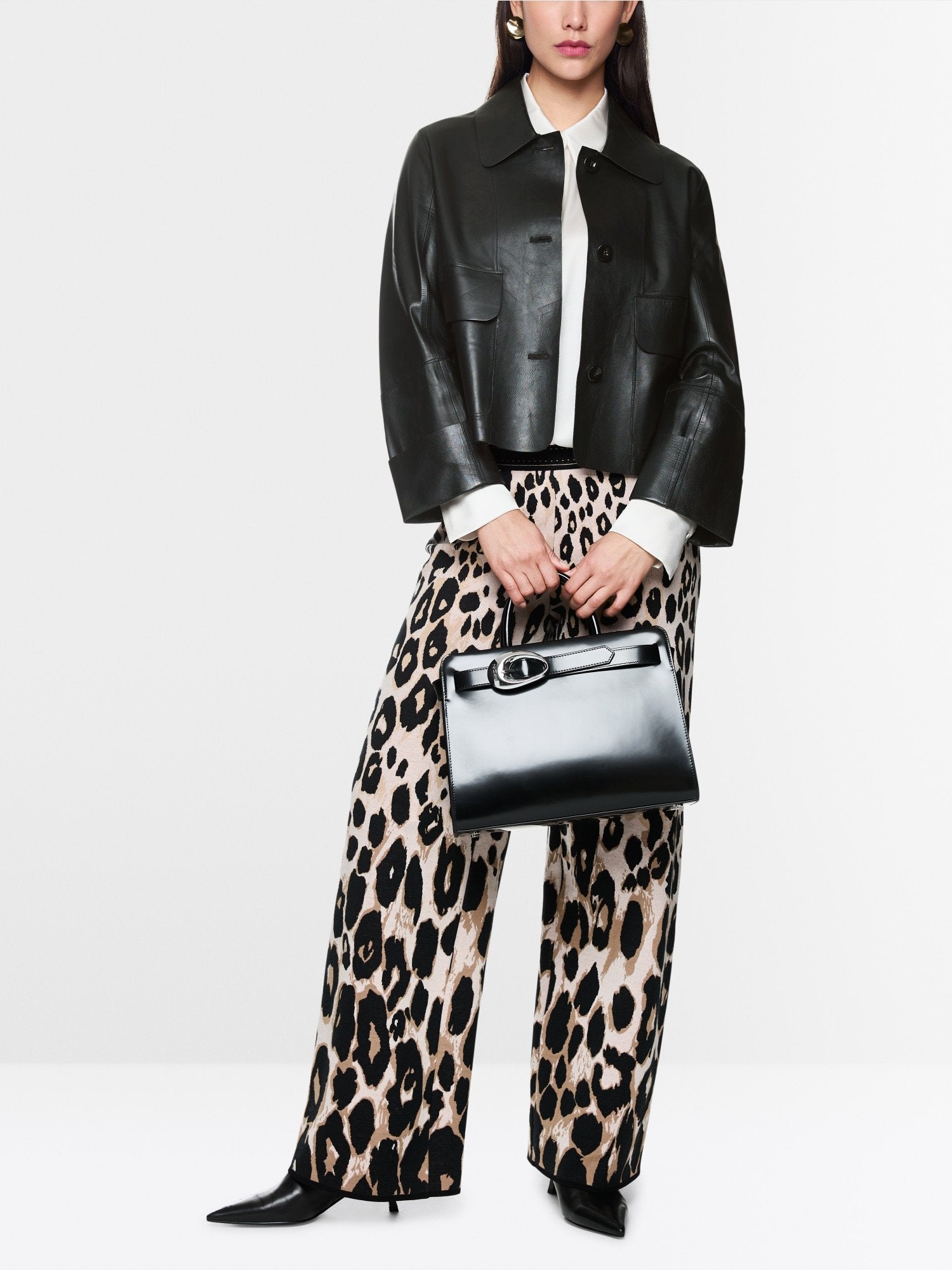 MARC CAIN WIDE SLEEVE LIGHT WEIGHT LEATER COAT