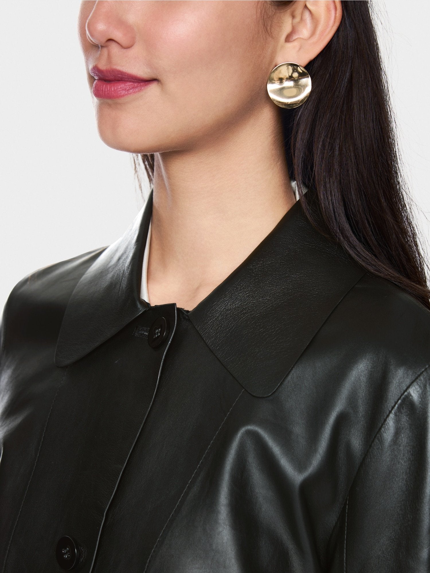 MARC CAIN WIDE SLEEVE LIGHT WEIGHT LEATER COAT