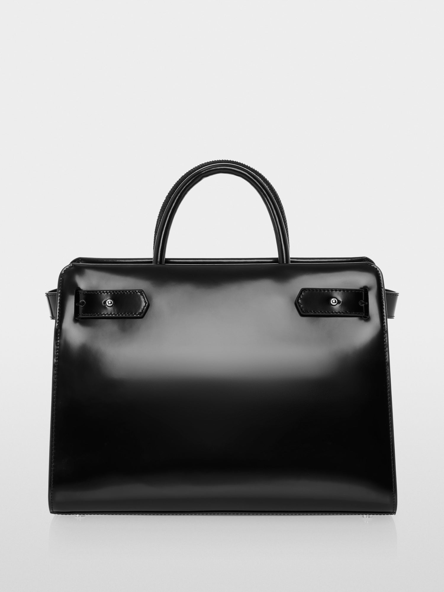 MARC CAIN ELEGANT HANDBAG WITH LOGO BUCKLE