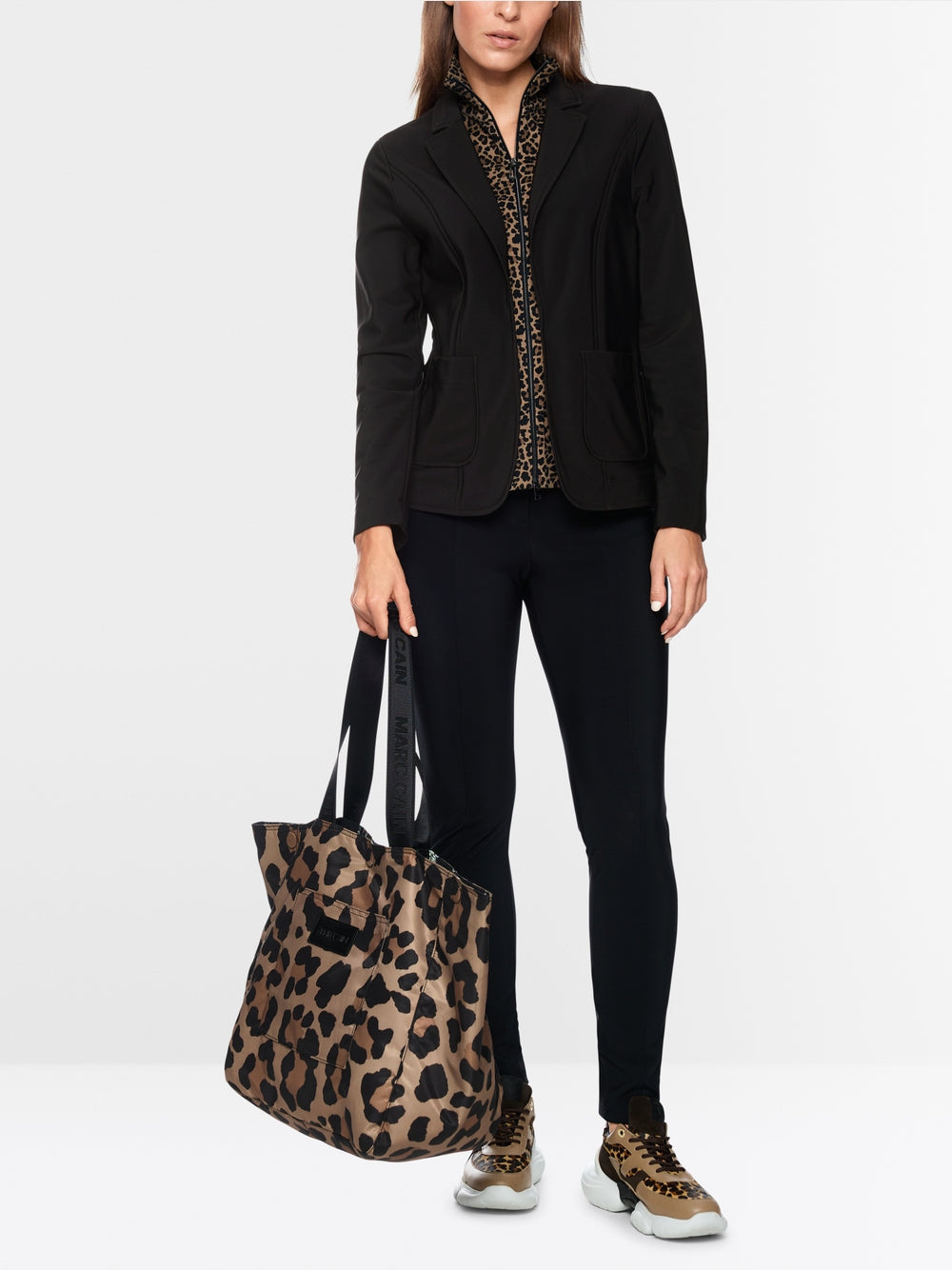 MARC CAIN SCUBA BLAZER WITH FAUX LAYERING