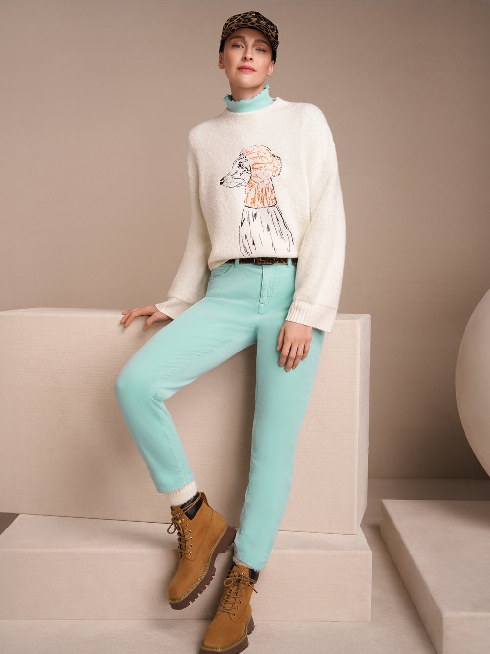 MARC CAIN PLAIN LONG-SLEEVED TURTLENECK SHIRT