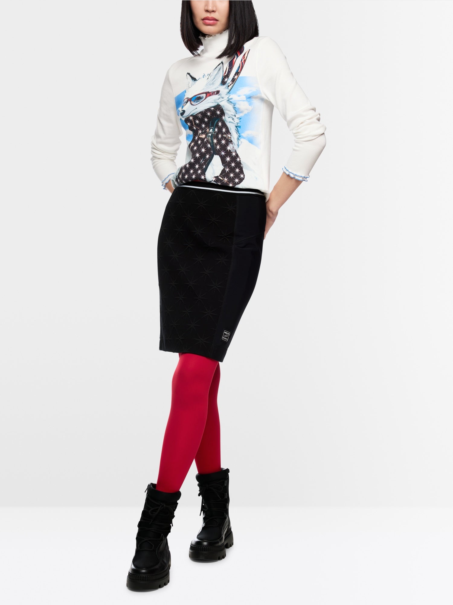 MARC CAIN POLAR BEAR LONG SLEEVED TURTLENECK ZS 48.43 J77